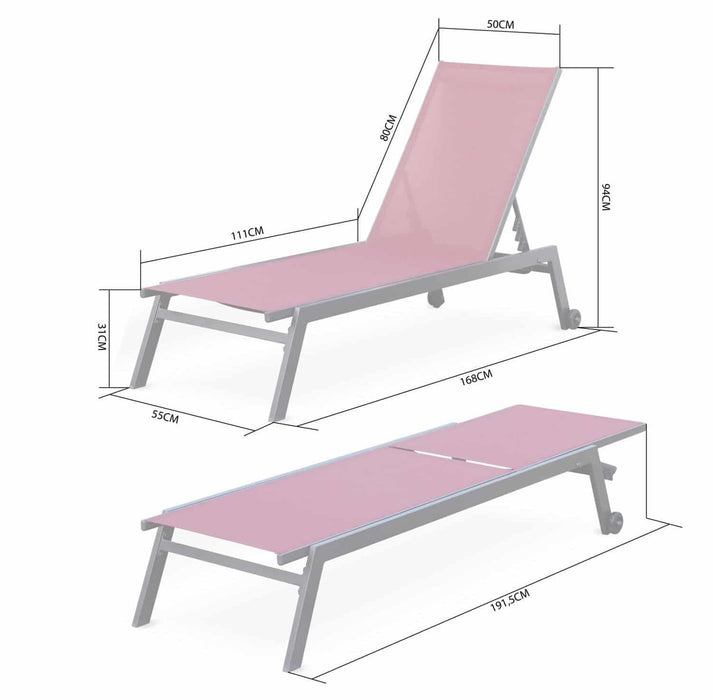 Sirocco (Set of 2) Sunloungers