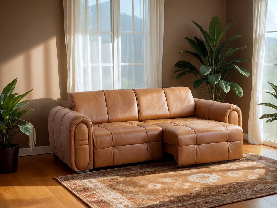 Angelica Leather Power Sliding Seat Lounge