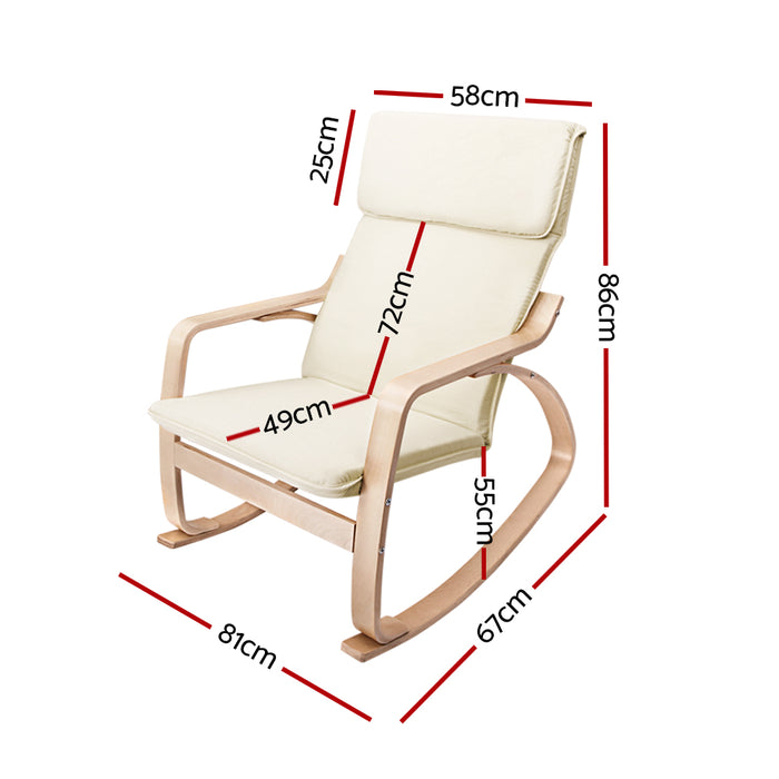 Aero Rocking Armchair Nursing Bentwood