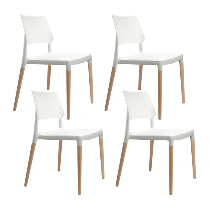 Emma Plastic Dining Chairs (Set of 4)