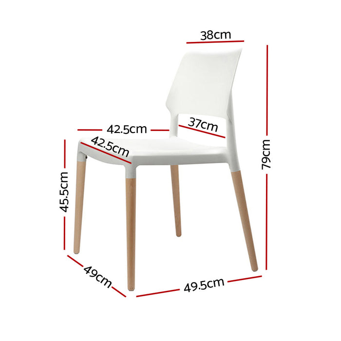 Emma Plastic Dining Chairs (Set of 4)