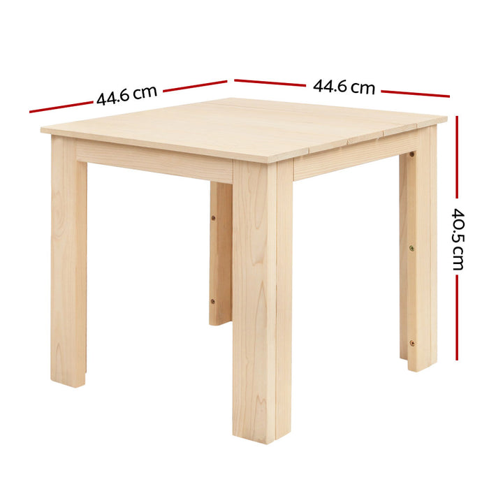 Coffee Side Table Wooden Desk Outdoor Furniture Camping Garden Natural