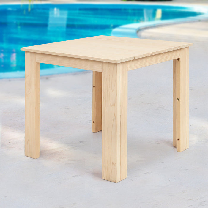 Coffee Side Table Wooden Desk Outdoor Furniture Camping Garden Natural