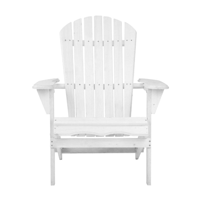 Adirondack Outdoor Chairs Wooden Foldable Beach Chair Patio Furniture White