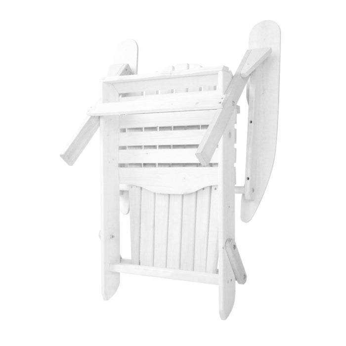 Adirondack Outdoor Chairs Wooden Foldable Beach Chair Patio Furniture White