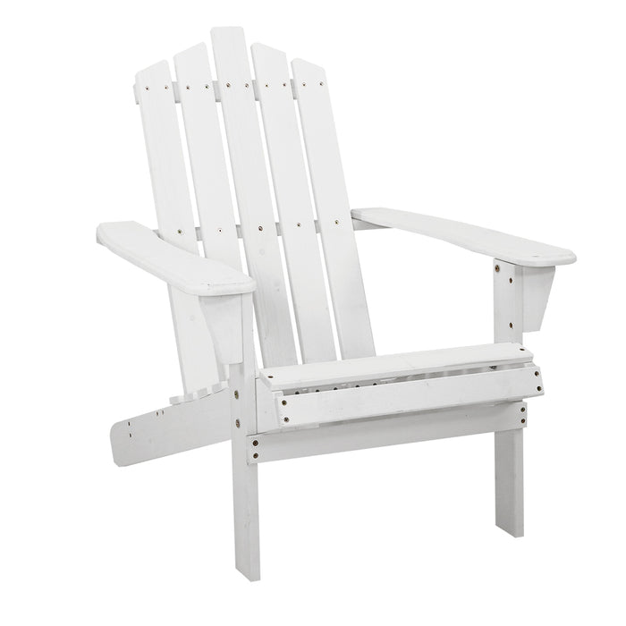 Adirondack Outdoor Chairs Wooden Beach Chair Patio Furniture Garden White