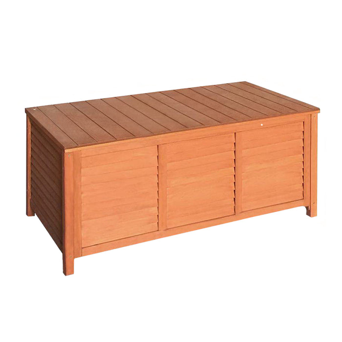 Outdoor Storage Bench Box 210L Wooden Patio Furniture Garden Chair Seat