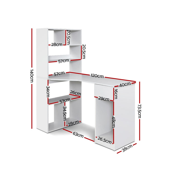 Fusion Computer Desk Bookshelf