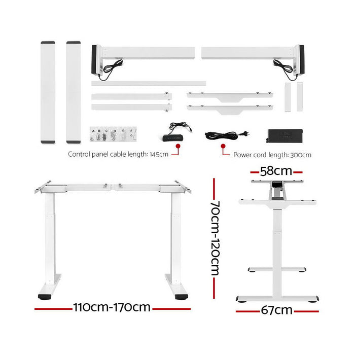 VersaRise Height Adjustable Electric Sit & Stand Frame + Desktop