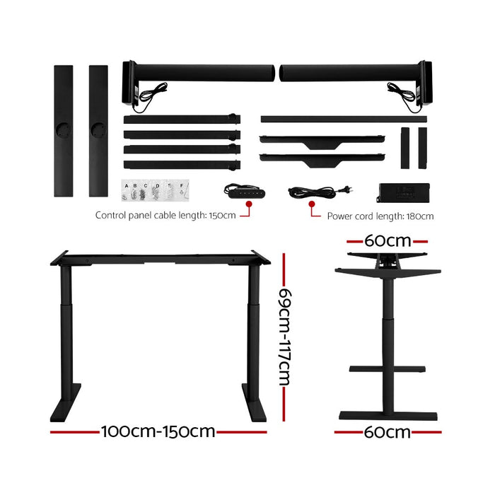 AscendPro Height Adjustable Electric Sit & Stand Frame + Desktop