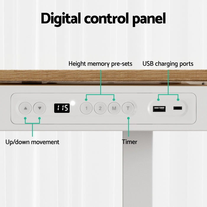 ErgoFlex Height Adjustable Electric Sit & Stand Desk with Drawer