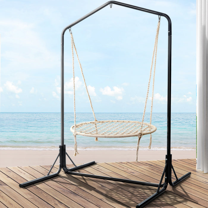 Hammock Chair with Stand Nest Web Outdoor Swing 100cm