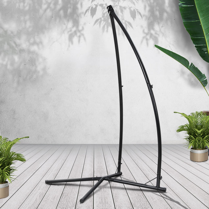 Hammock Chair Steel Stand Outdoor Furniture Heavy Duty Black