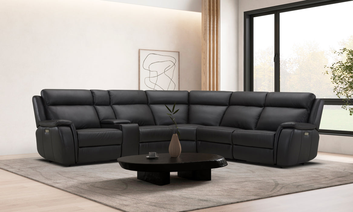 Brighton 5 Seater Leather Electric Corner Modular