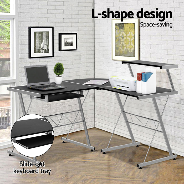 Horizon Computer Desk L-Shape - Black