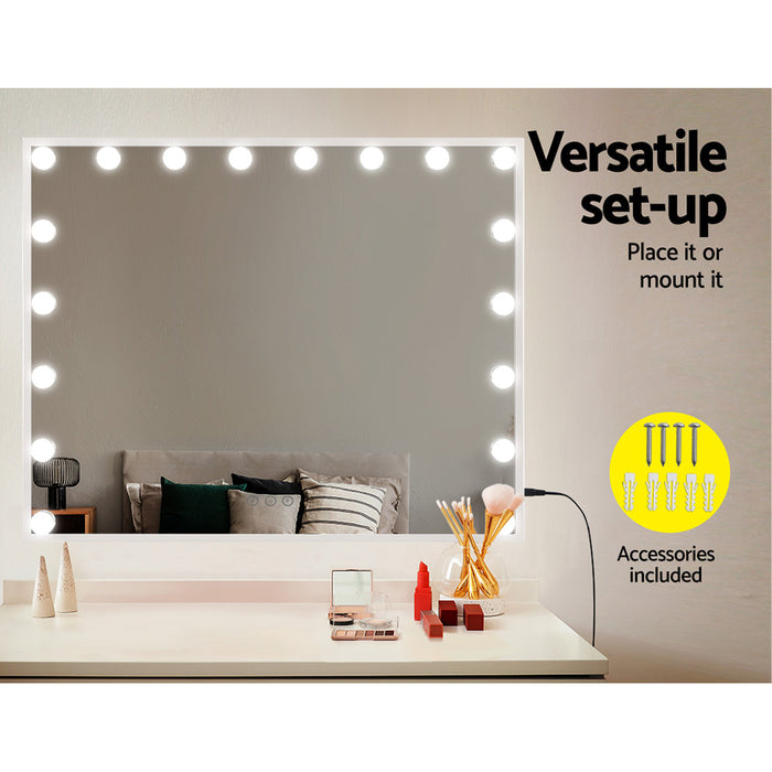 Makeup Mirror Hollywood 80x65cm 18 LED with Light Vanity Dimmable Wall