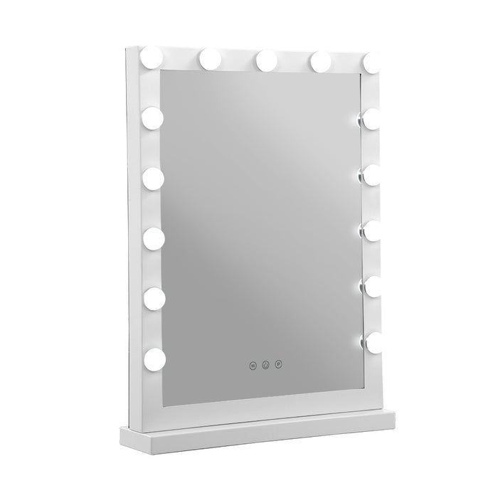 Makeup Mirror Hollywood with Light Frame Vanity Dimmable Wall 15 LED