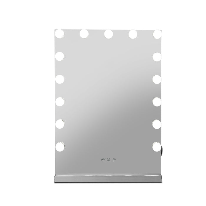 Makeup Mirror 43X61cm Hollywood with Light Vanity Dimmable Wall 15 LED