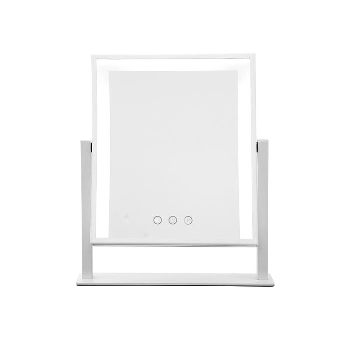 Makeup Mirror 25x30cm with Led light Lighted Standing Mirrors White