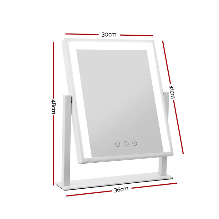 Makeup Mirror 30x40cm with Led light Lighted Standing Mirrors White