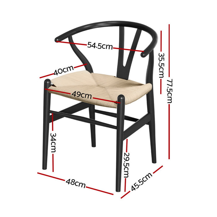 Hans Wegner Wishbone Replica Dining Chairs (Set of 2)