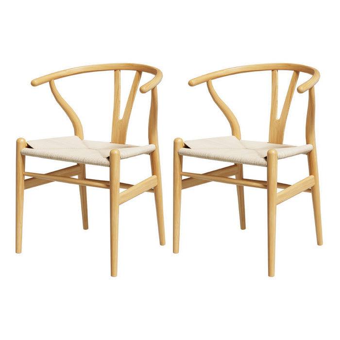 Hans Wegner Wishbone Replica Dining Chairs (Set of 2)