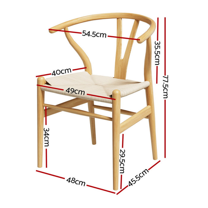 Hans Wegner Wishbone Replica Dining Chairs (Set of 2)
