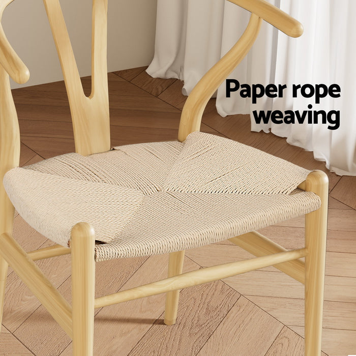 Hans Wegner Wishbone Replica Dining Chairs (Set of 2)