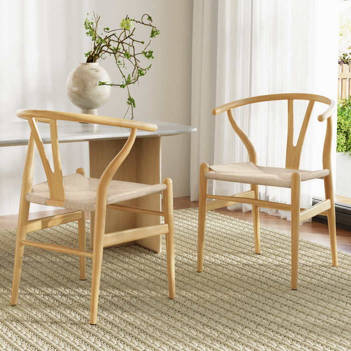 Hans Wegner Wishbone Replica Dining Chairs (Set of 2)