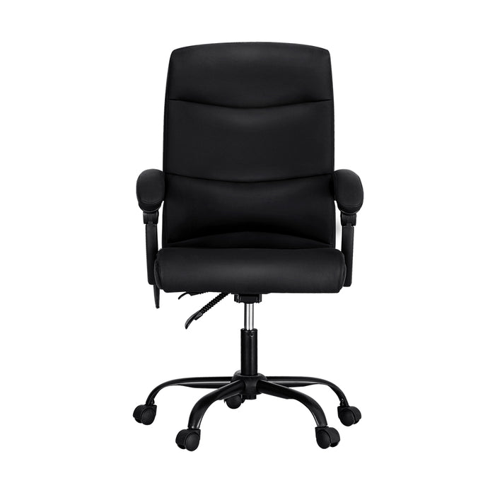 Philadelphia 2 Point Massage Office Chair PU Leather Black