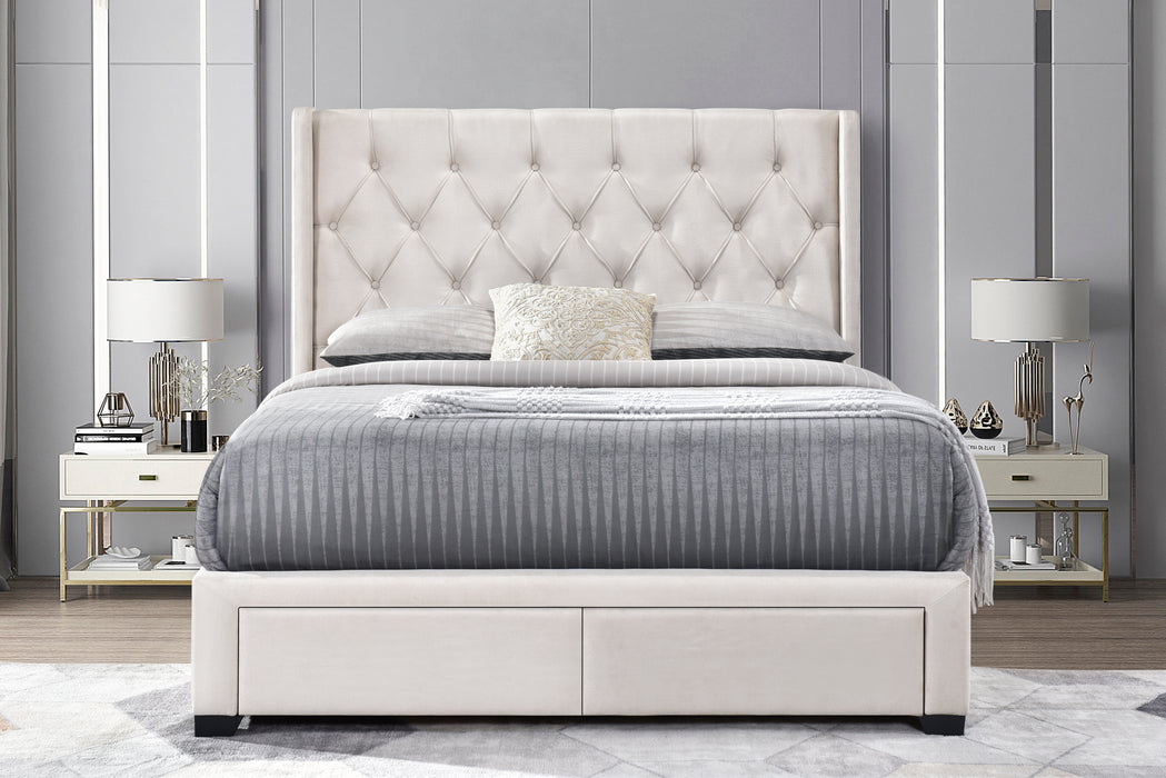 Madrid Fabric Bed with 2 Drws