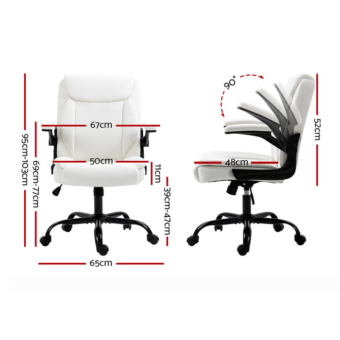 Washington Executive Office Chair Mid Back White