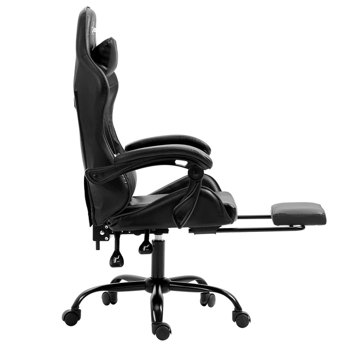 Detroit Gaming Office Chair Executive Computer Leather Chairs Footrest Grey