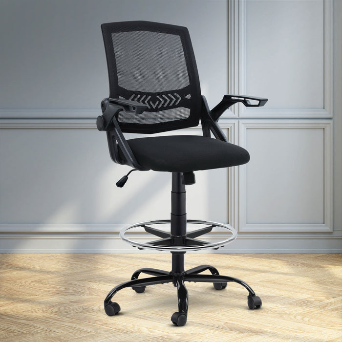 Memphis Office Chair Drafting Stool Mesh Chairs Black