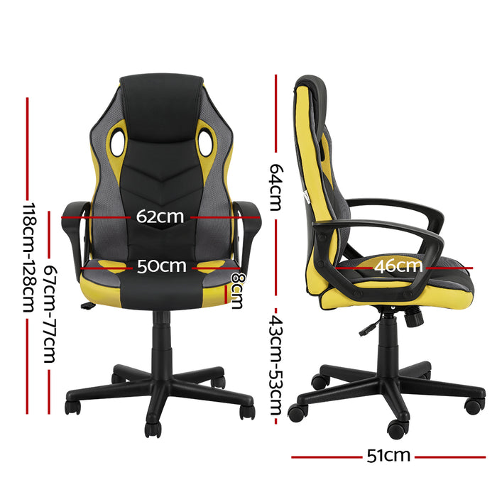 Pepe Gaming Office Chair Computer Executive Racing Chairs High Back Yellow
