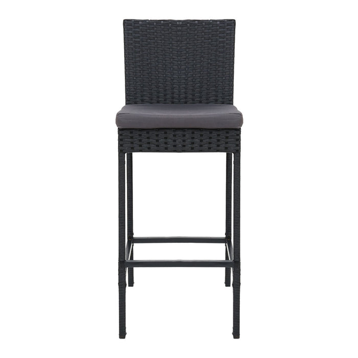 2-Piece Outdoor Bar Stools Dining Chair Bar Stools Rattan Furniture