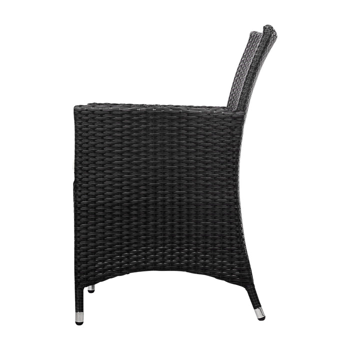 Outdoor Dining Chairs Patio Furniture Wicker Garden Cushion Idris 2PC