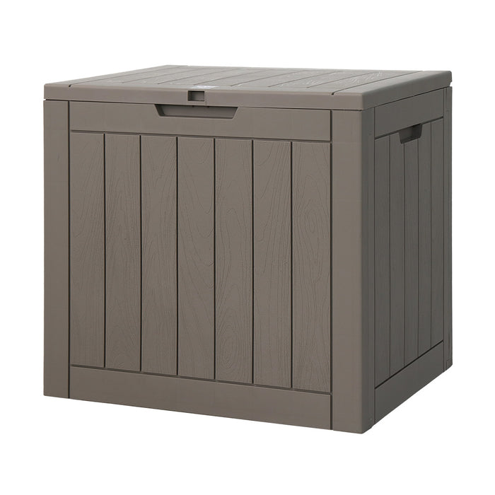 Outdoor Storage Box 118L Container Lockable Indoor Garden Toy Tool Shed Grey