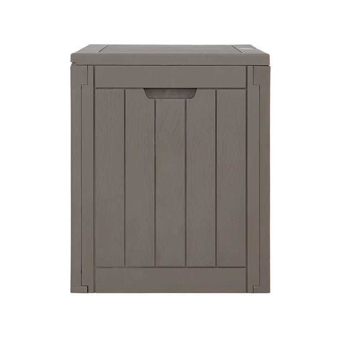 Outdoor Storage Box 118L Container Lockable Indoor Garden Toy Tool Shed Grey