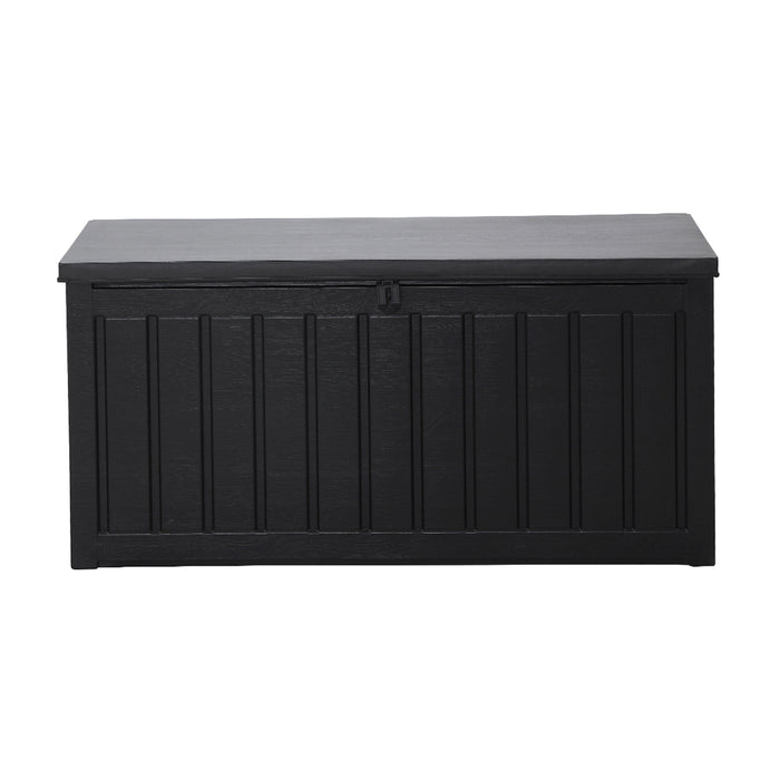 Outdoor Storage Box 240L Container Lockable Garden Bench Tool Shed Black