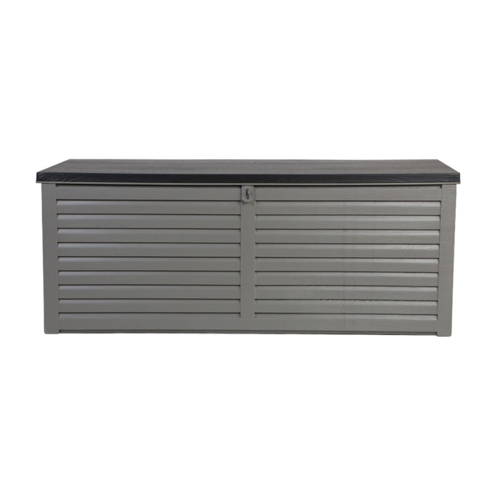 Outdoor Storage Box 390L Container Lockable Garden Bench Tools Toy Shed Black