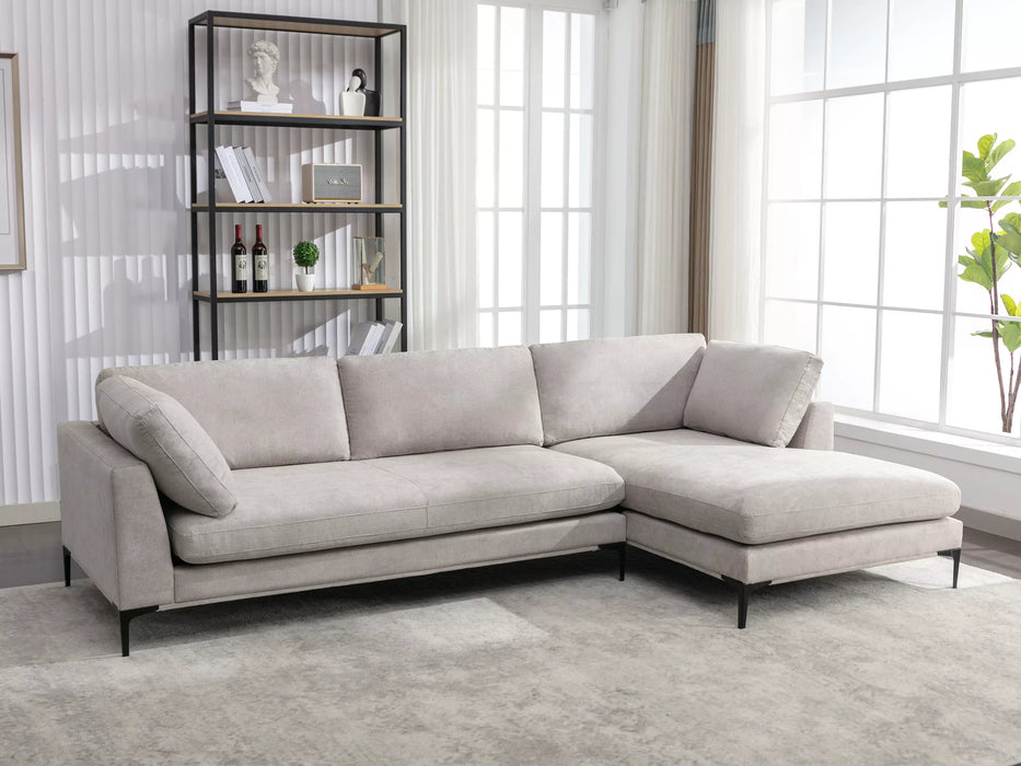 Bonnie 3 Seater Fabric Chaise — Furniture Bazaar