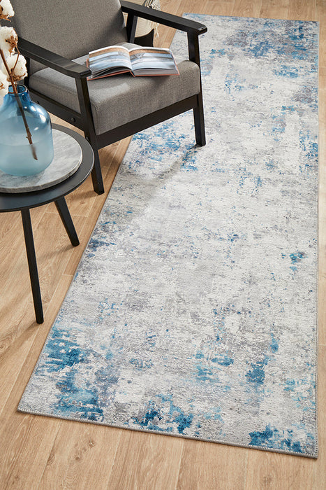 Illusions 132 Blue Runner Rug