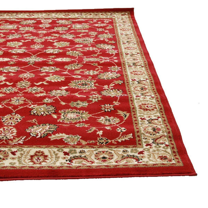 Istanbul Traditional Floral Pattern Runner Rug Red