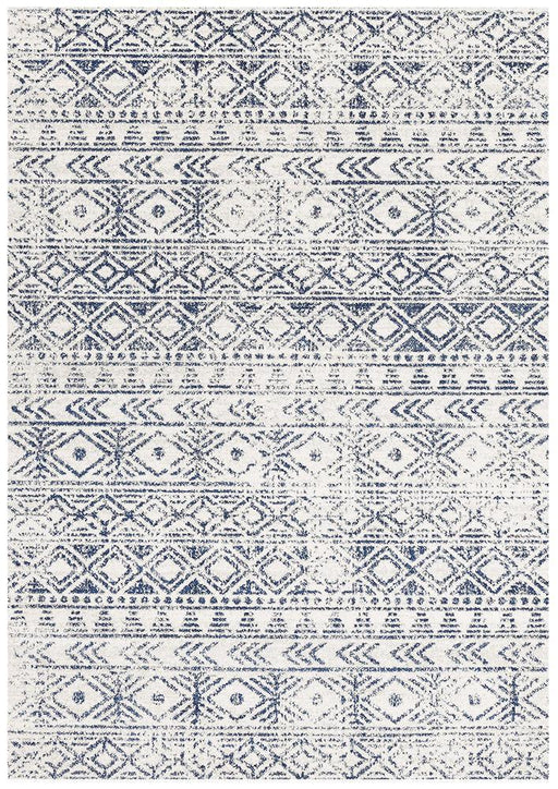 Oasis Ismail White Blue Rustic Rug