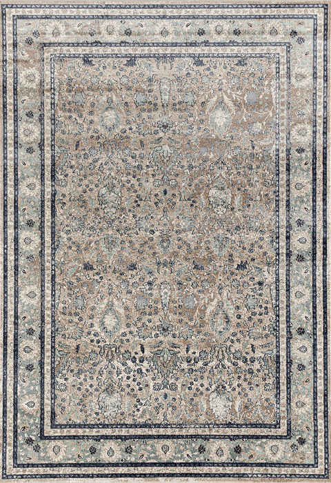 Providence Esquire Rim Traditional Beige Rug